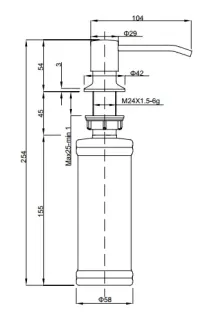 Дозатор  GranFest 002 терракот